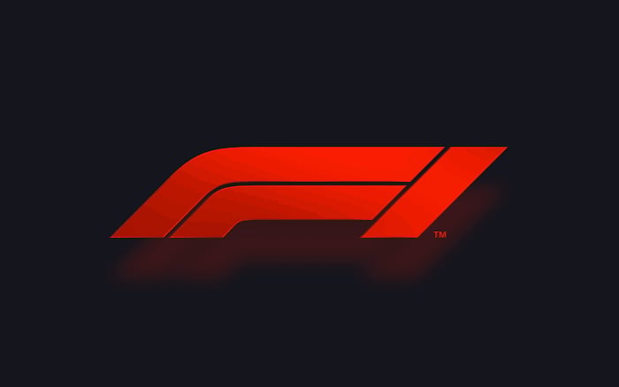Red Formula 1 logo on dark background